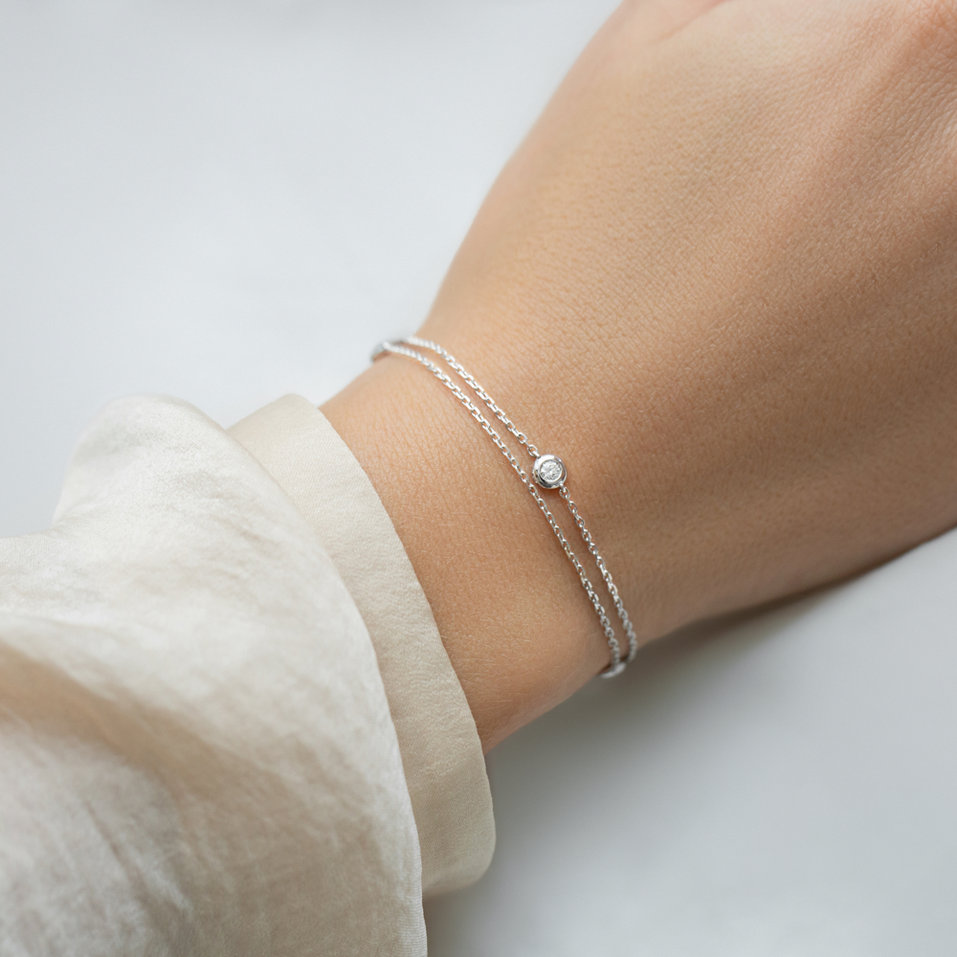 Náramok s diamantmi Triple Dots