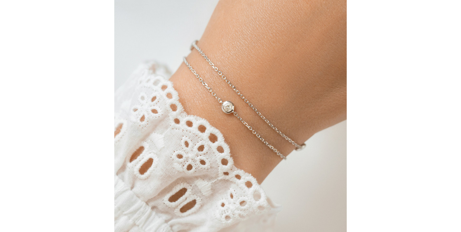 Náramok s diamantmi Double Dots