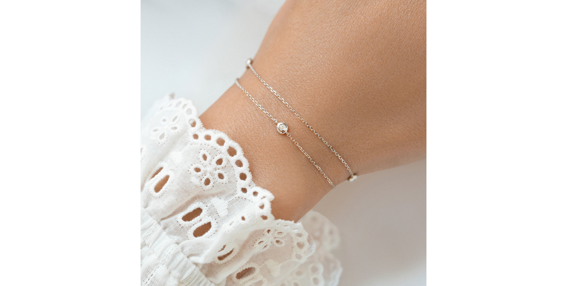 Náramok s diamantmi Double Dots
