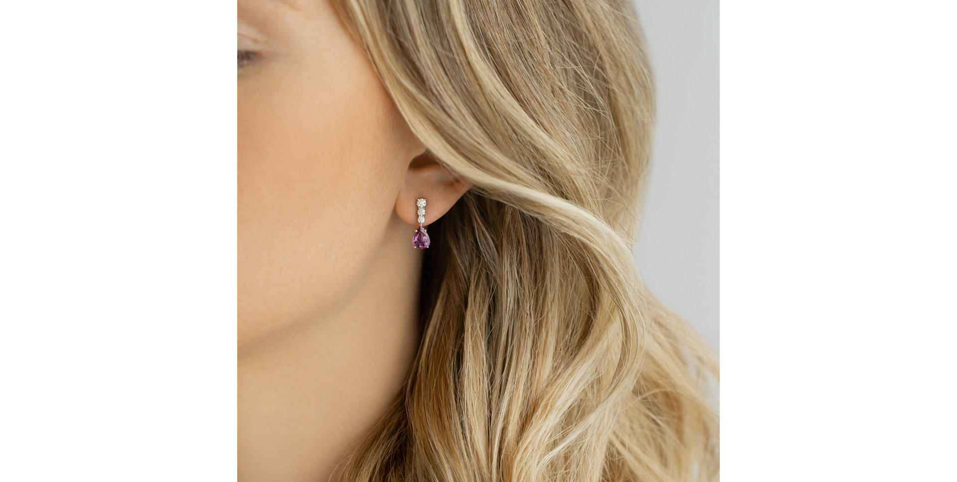 Náušnice s zafírom a diamantmi Secret Kingdom