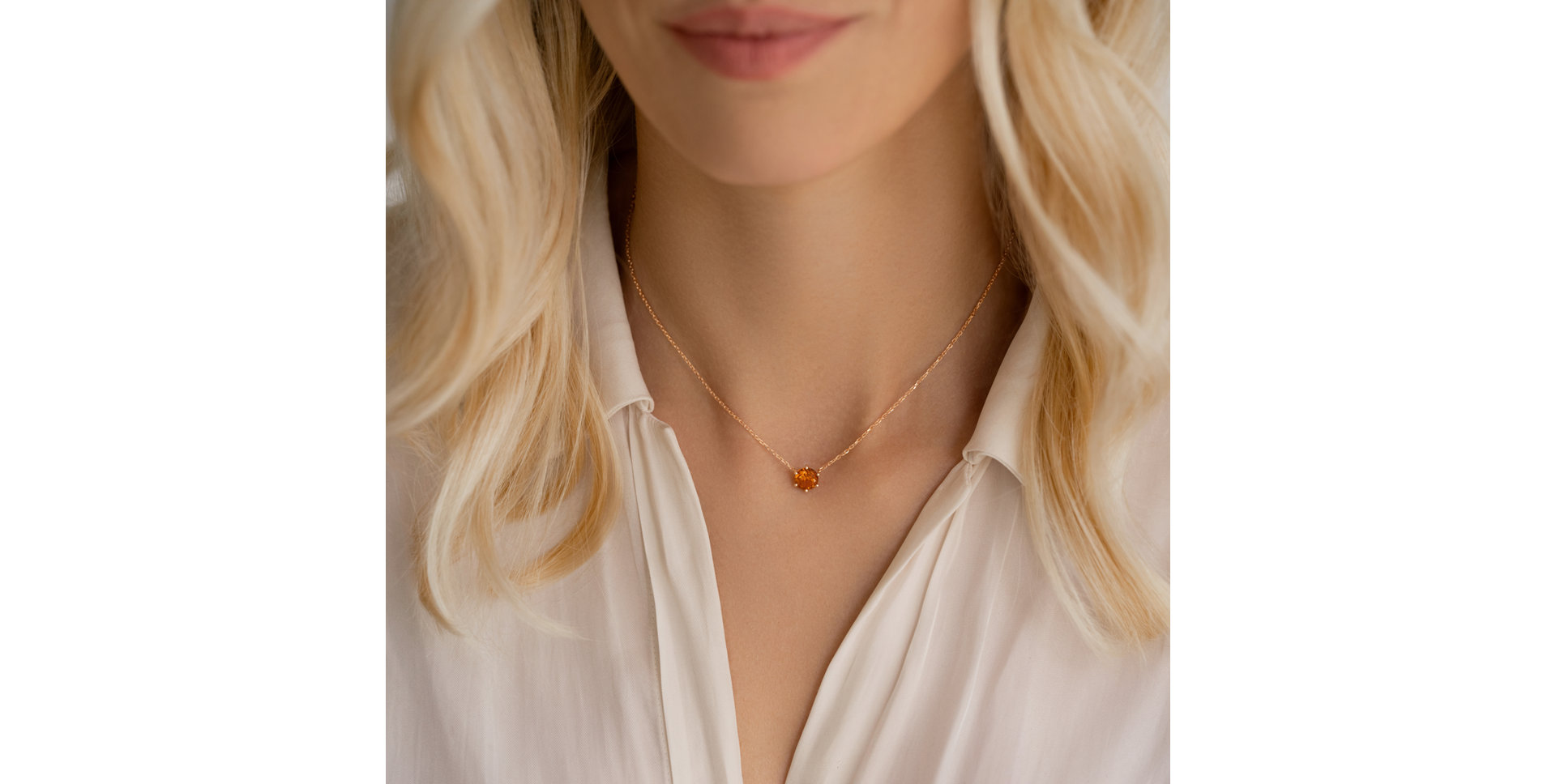 Náhrdelník s rhodolitom Essential Drop