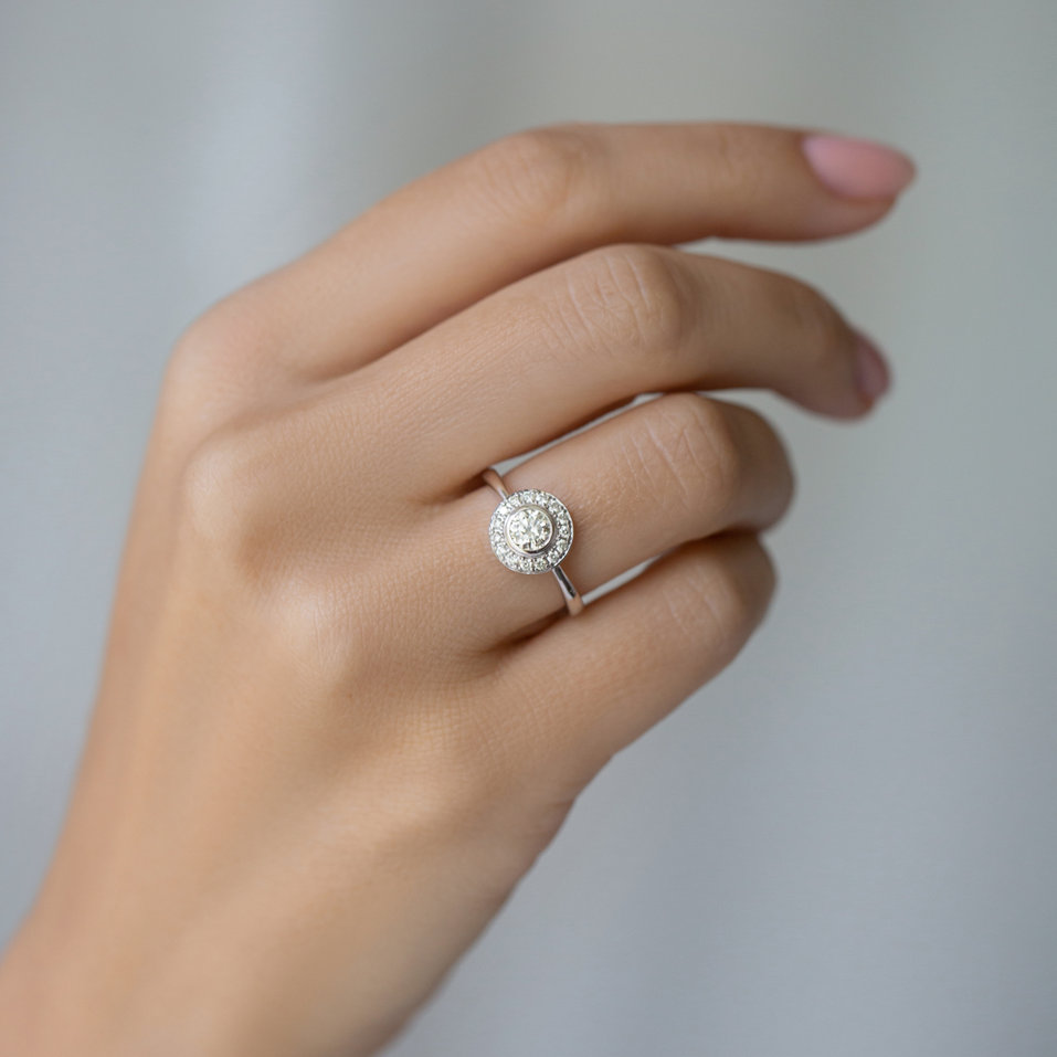 Prsteň s diamantmi Sun Highness