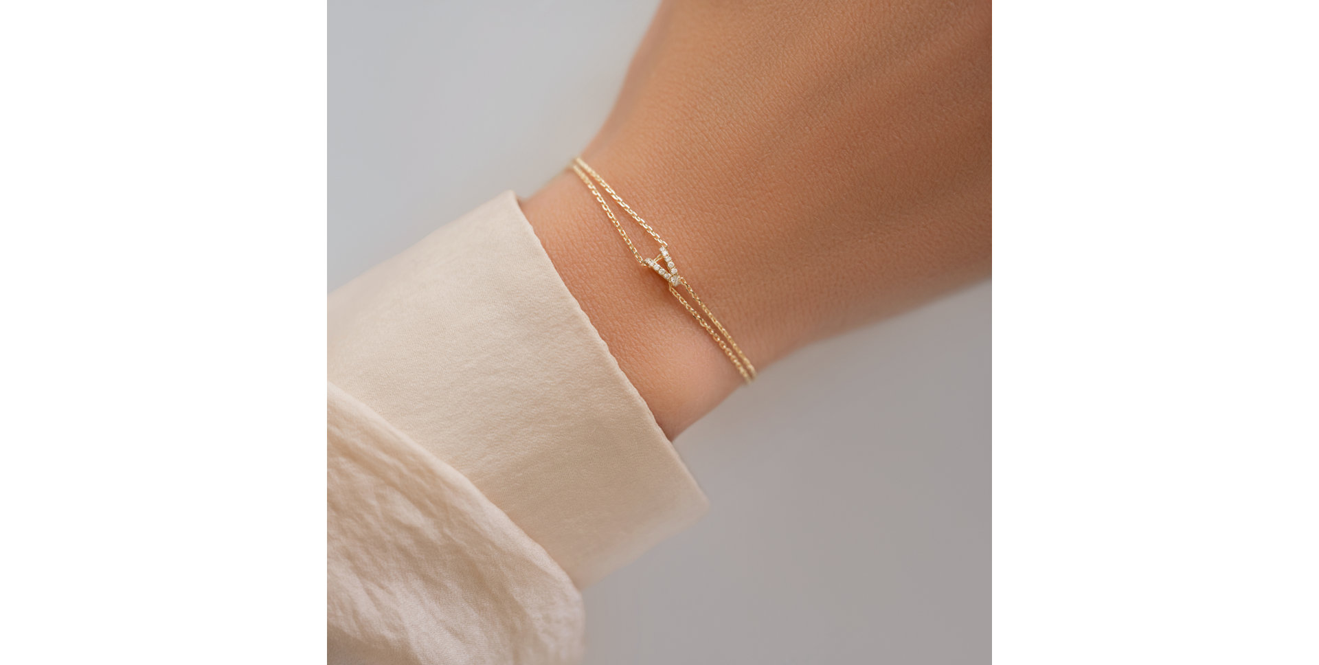 Náramok 14kt žlté zlato s diamantom Náhrdelník s briliantmi Waterfall Heaven