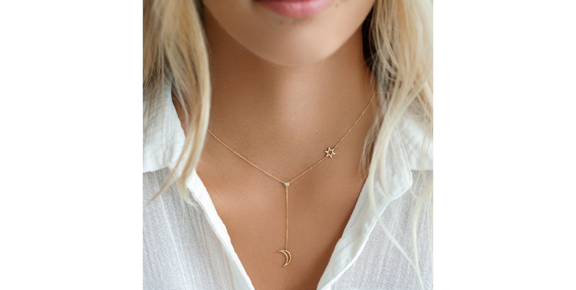 Náhrdelník s diamantom Endless Night