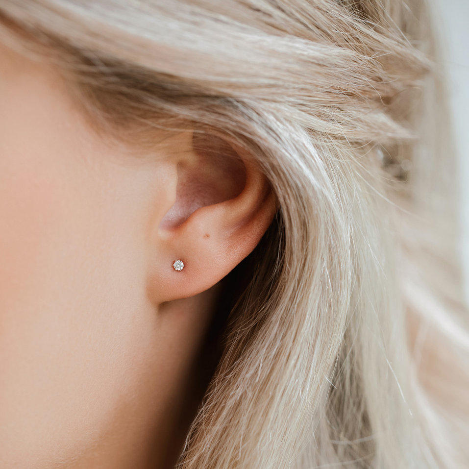 Náušnice s diamantom Essential Sparks