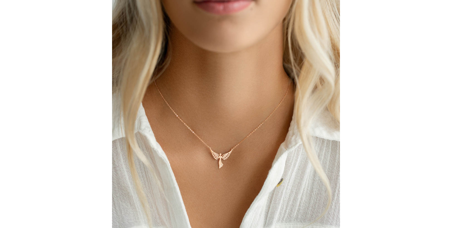 Náhrdelník s diamantom Angel of Hope