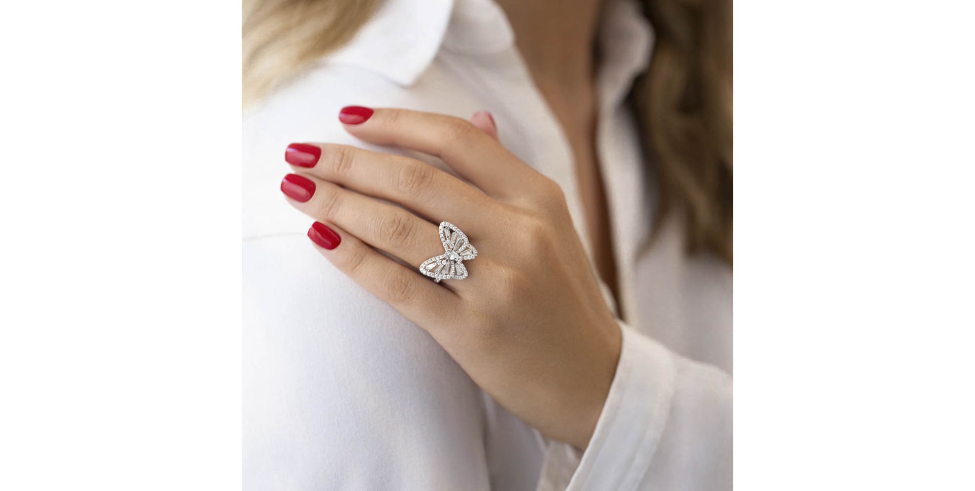 Prsteň s diamantmi Butterflie Dawn