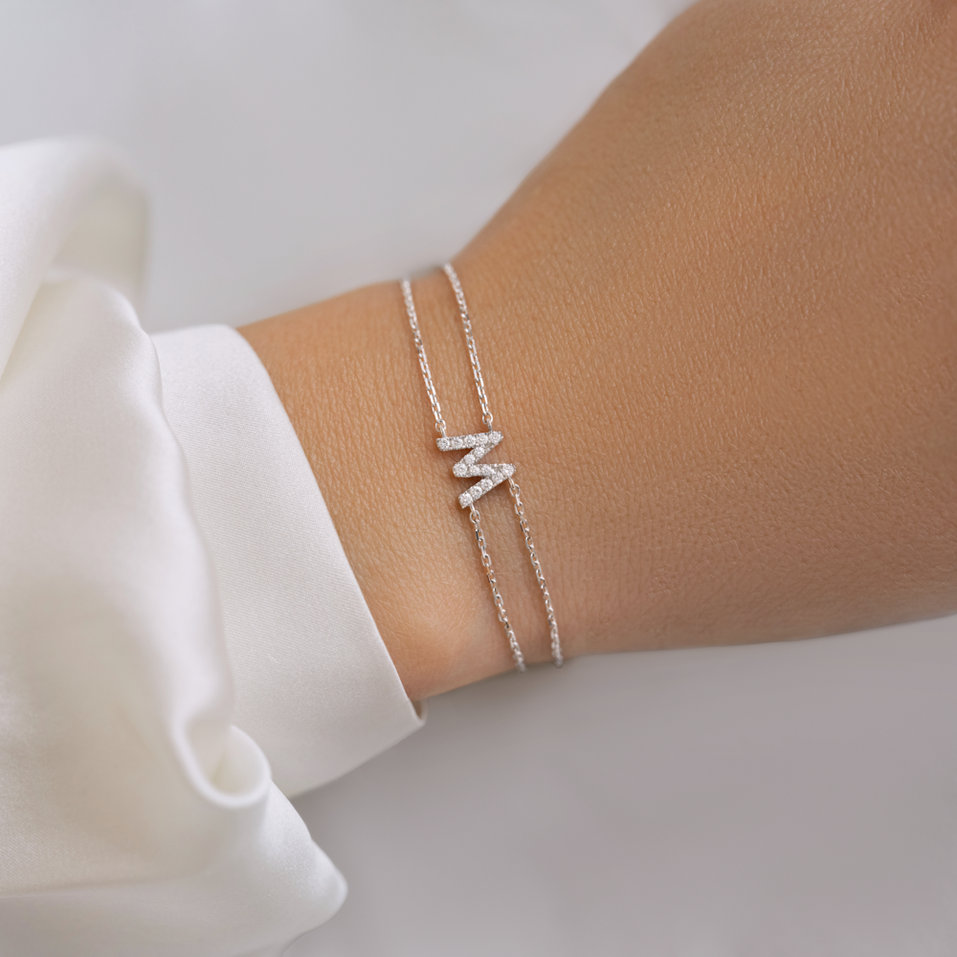 Náramok 14kt žlté zlato s diamantom Alphabet Constellations