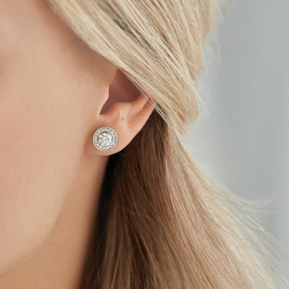 Náušnice s diamantmi Sparkling Rain