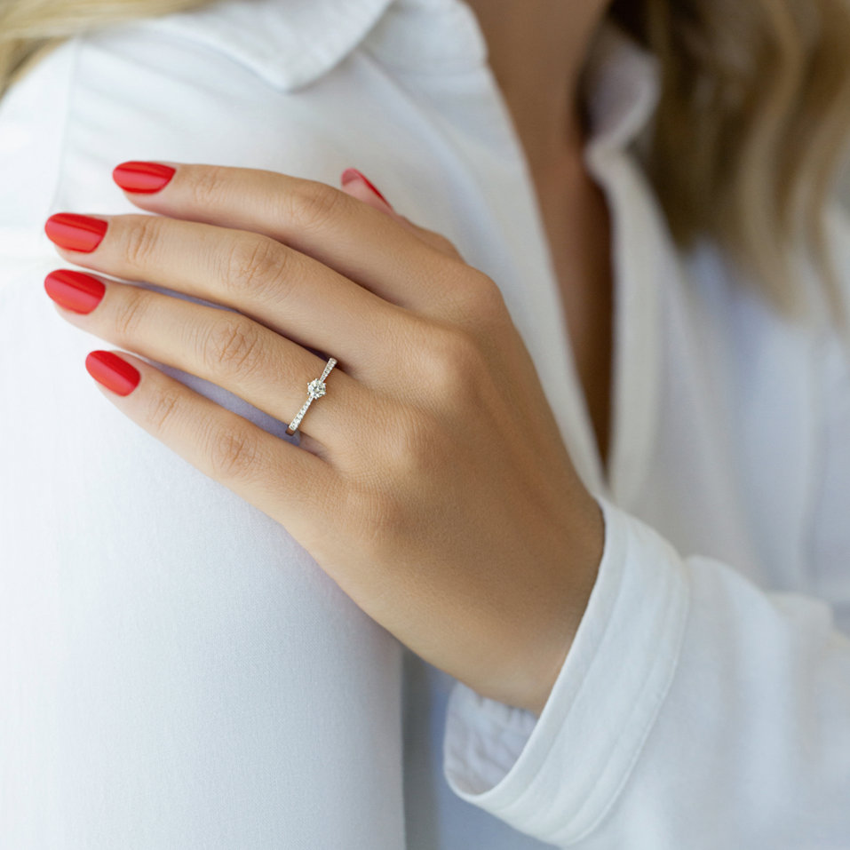 Prsteň s diamantmi Classic Dew