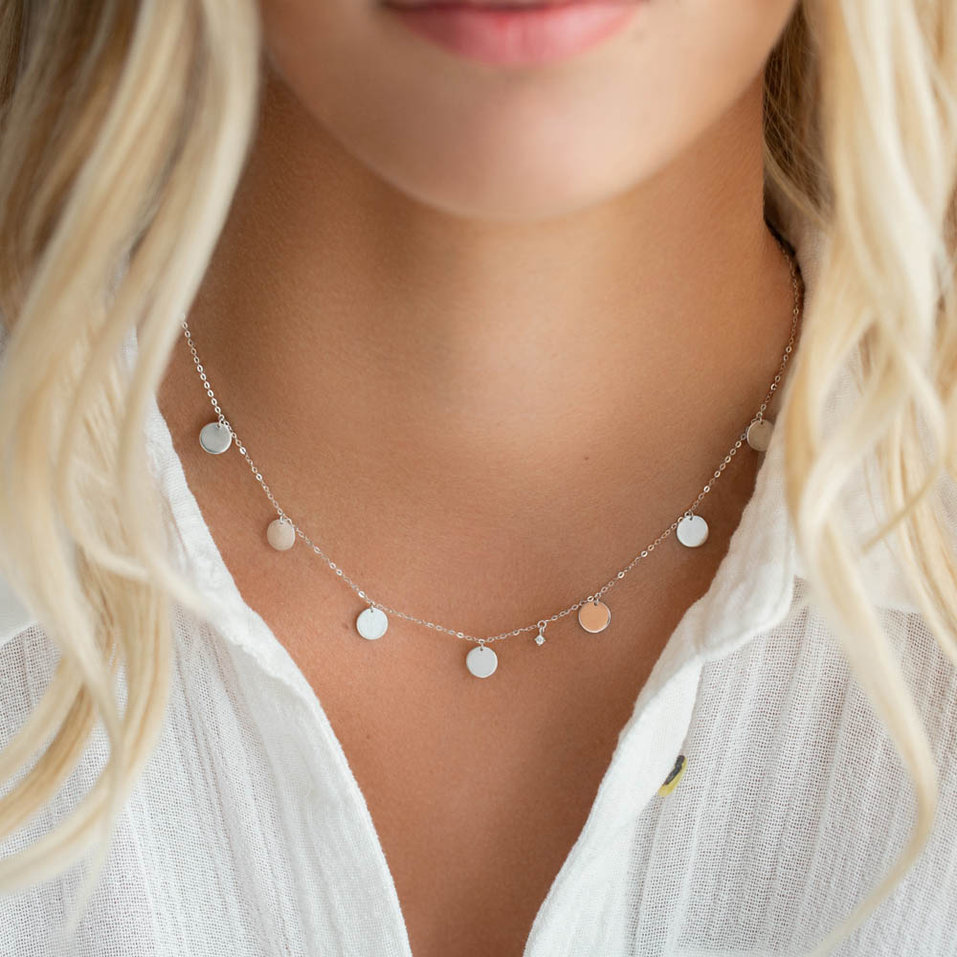 Náhrdelník s diamantom Circles of Passion