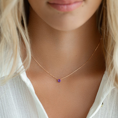 Náhrdelník s ametystom Lucky Glance