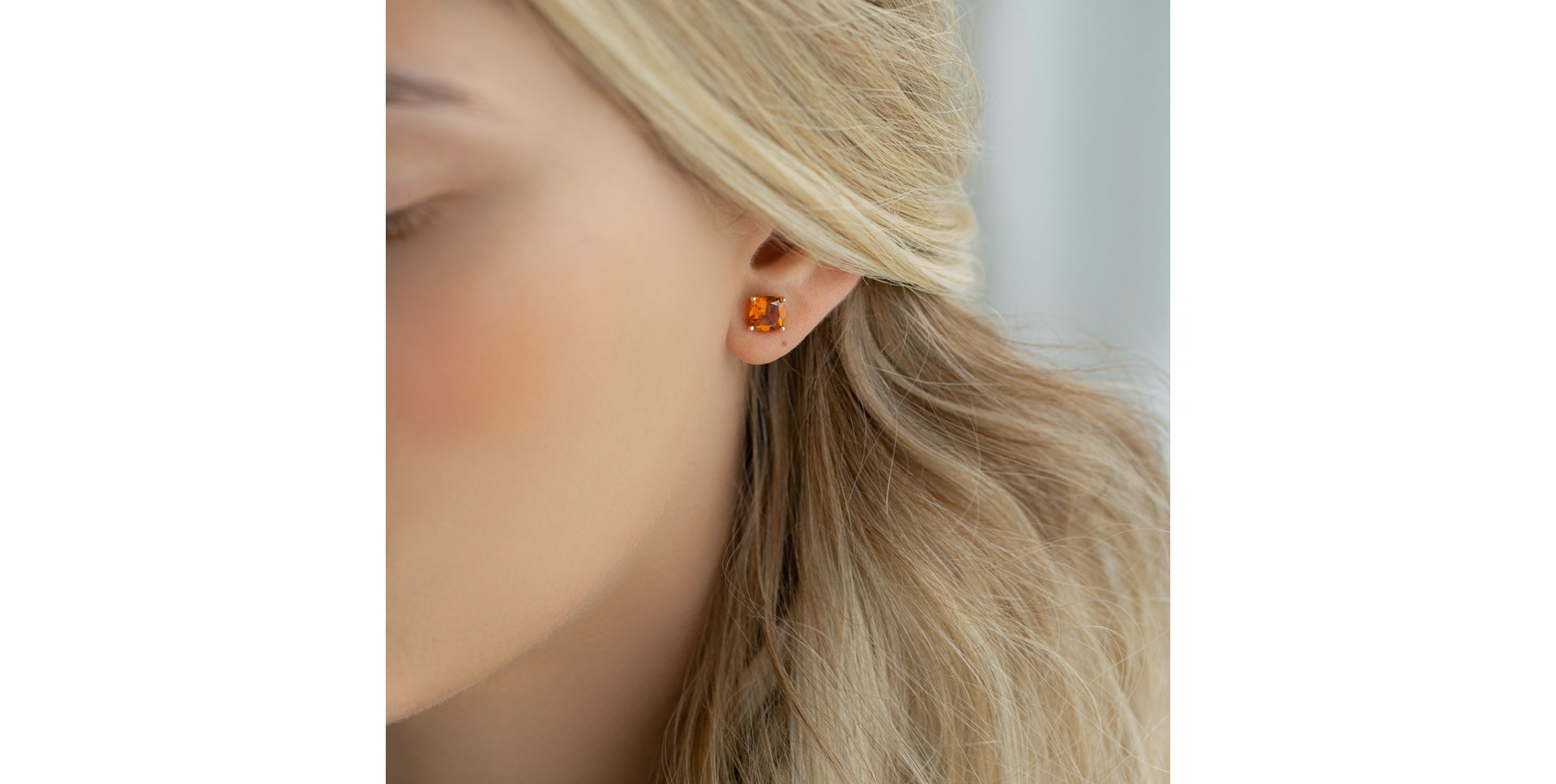 Náušnice s rhodolitom Virginia Love