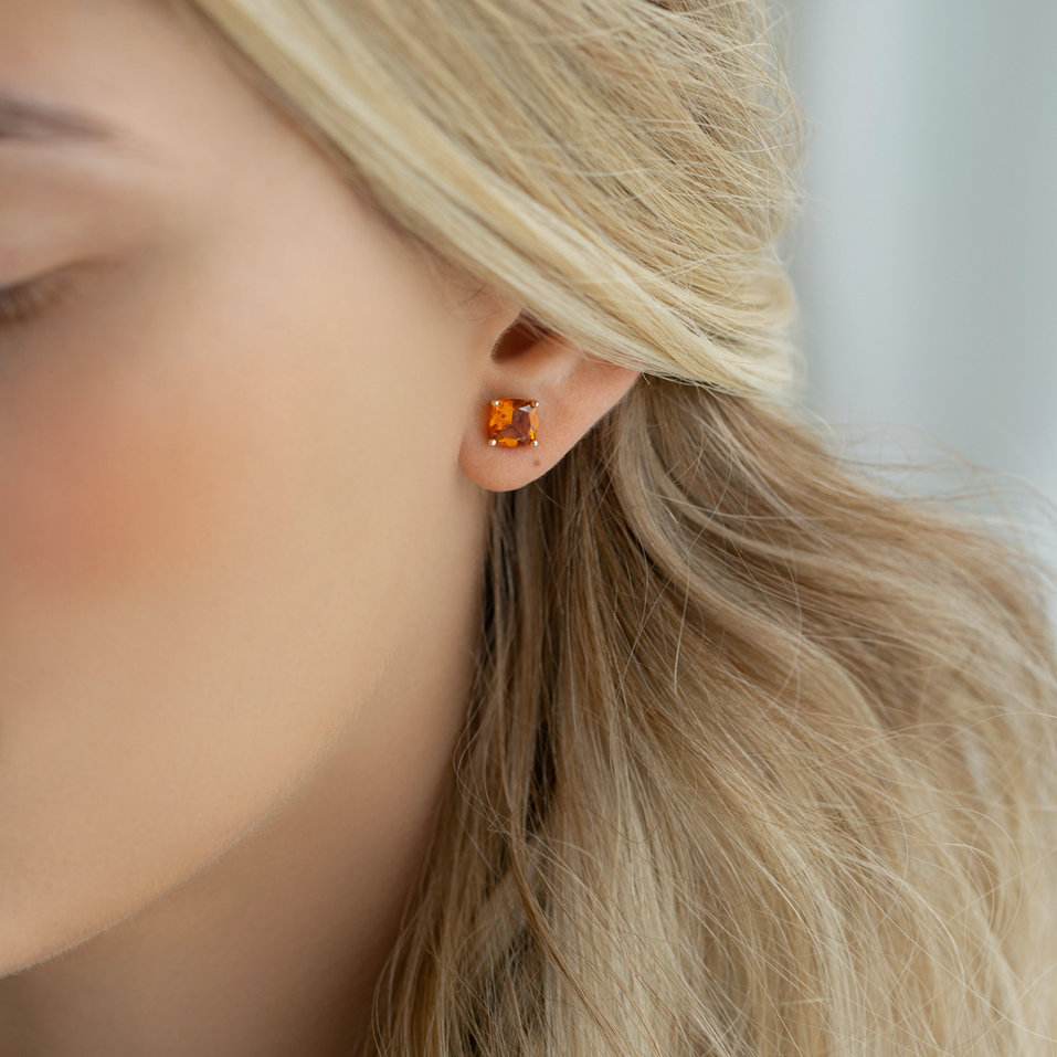 Náušnice s citrínom Virginia Love