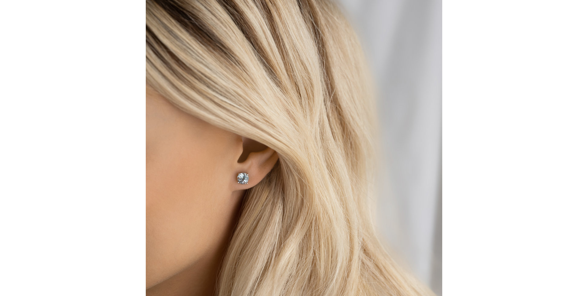 Náušnice s akvamarínom Virginia Sparkle