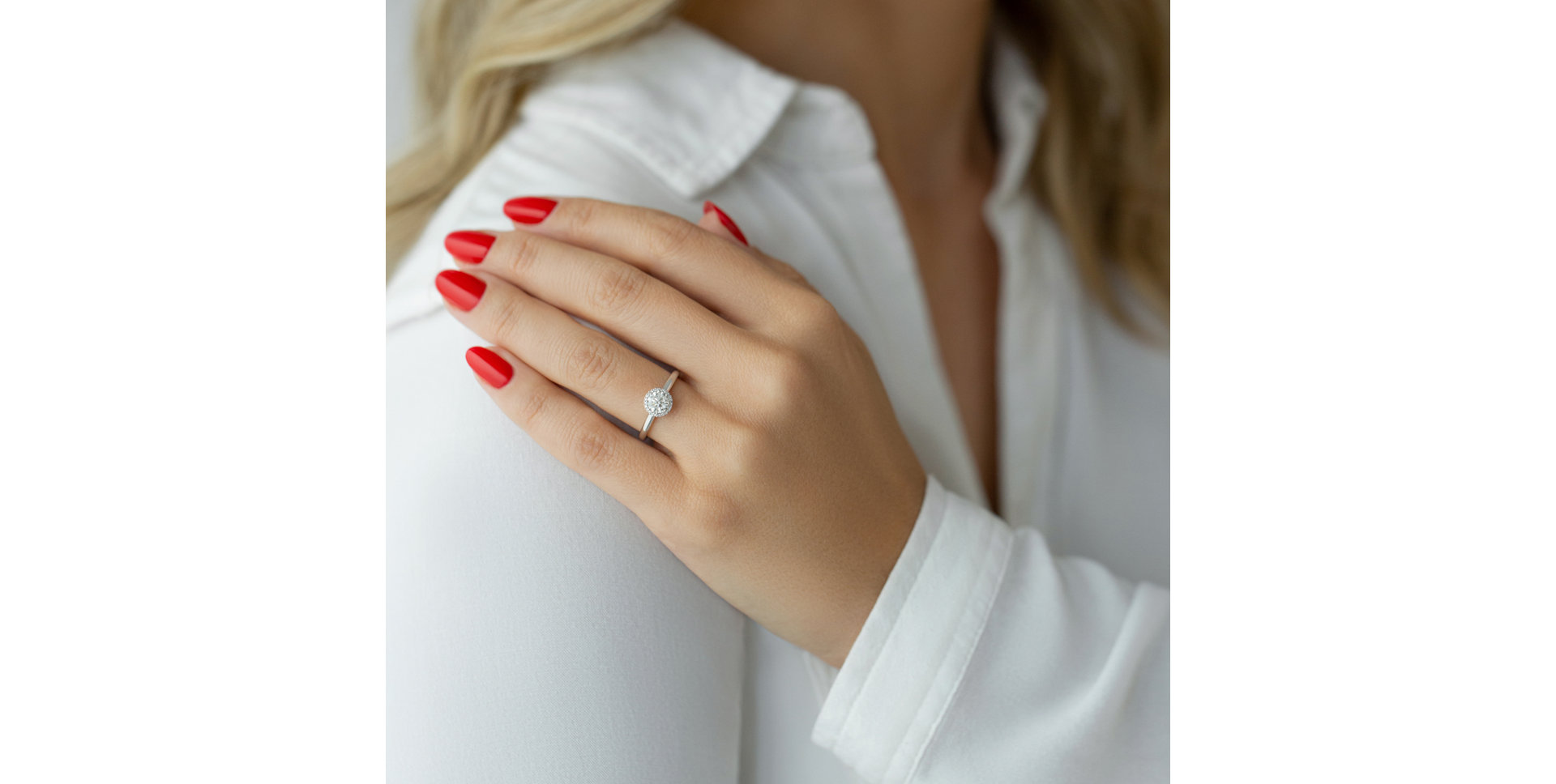 Prsteň 14kt biele zlato s diamantmi Prsteň ALO Ranger