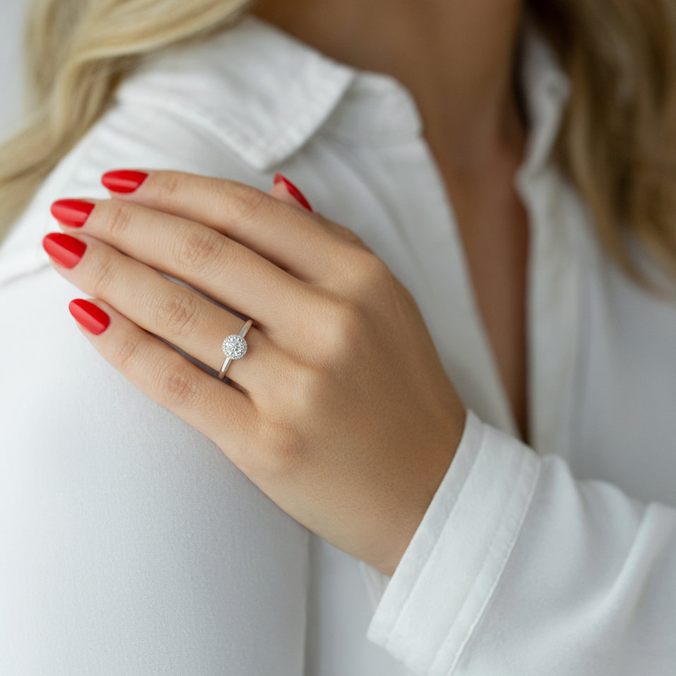 Prsteň 14kt biele zlato s diamantmi Prsteň ALO Ranger