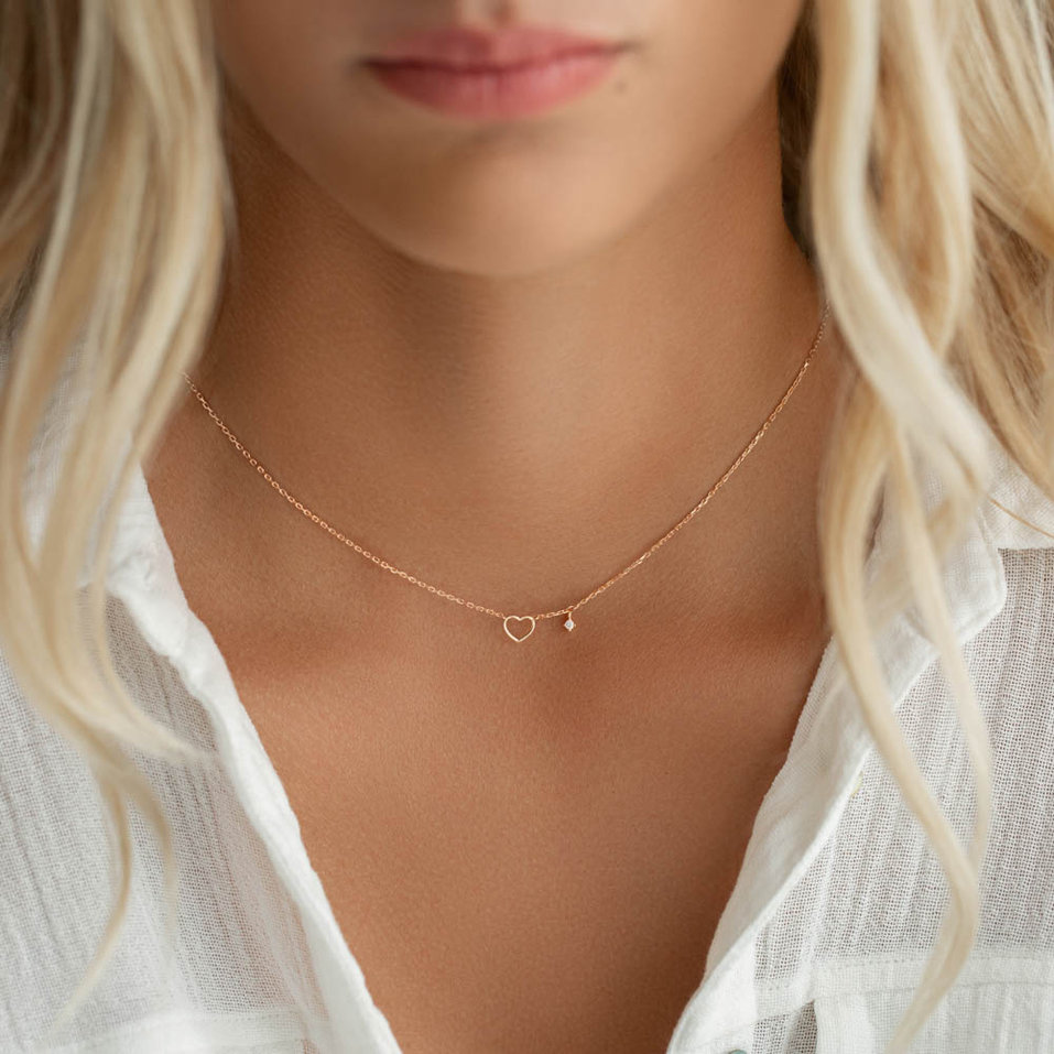 Náhrdelník s diamantom My Love