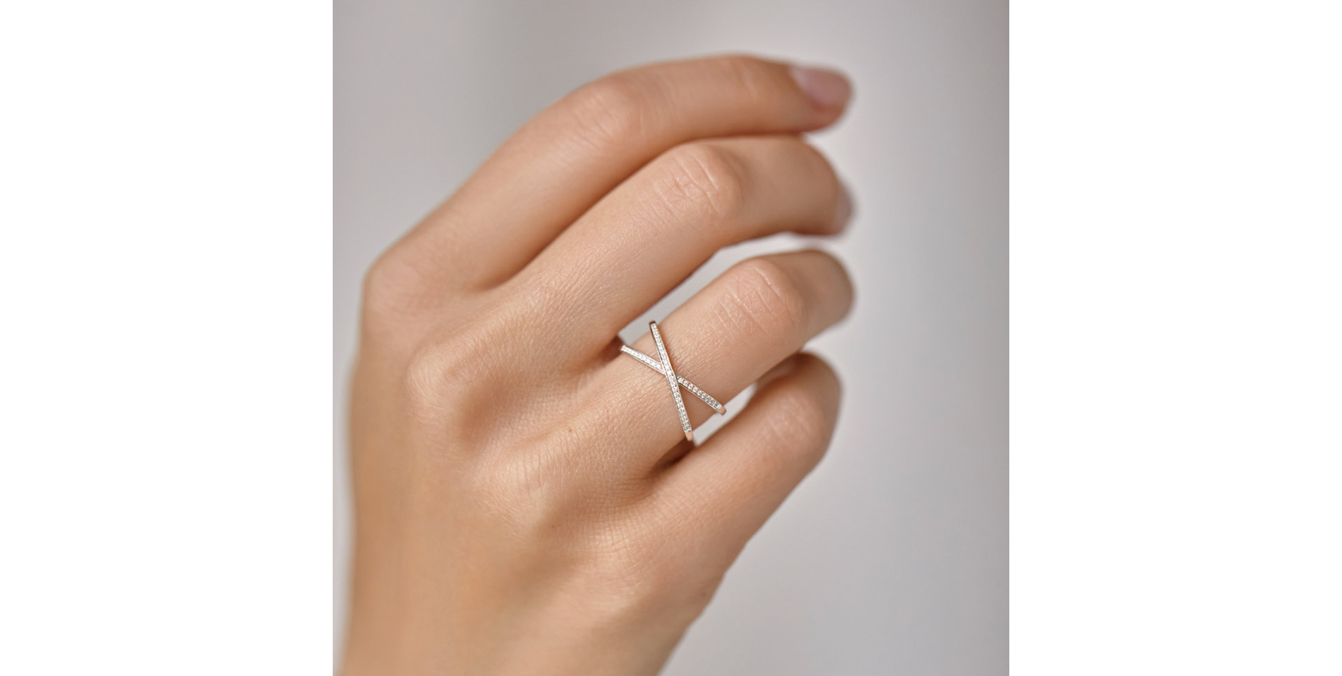 Prsteň s diamantmi Peace Twin