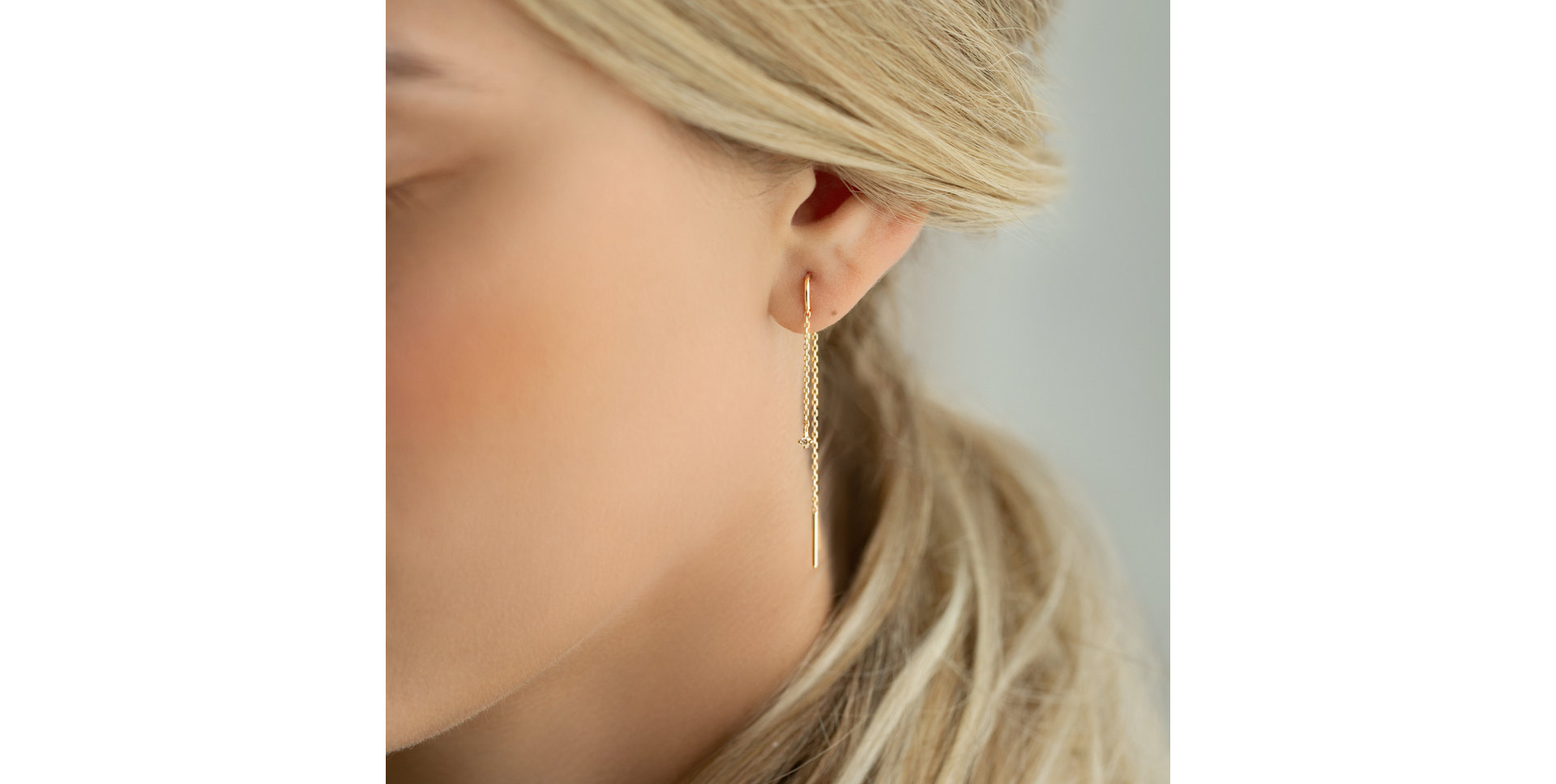 Náušnice s diamantom Swing