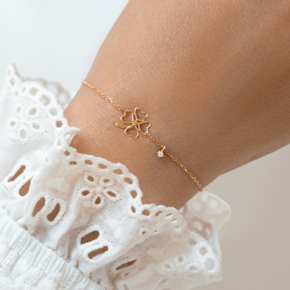 Náramok s diamantom Harmonic Cloverlight