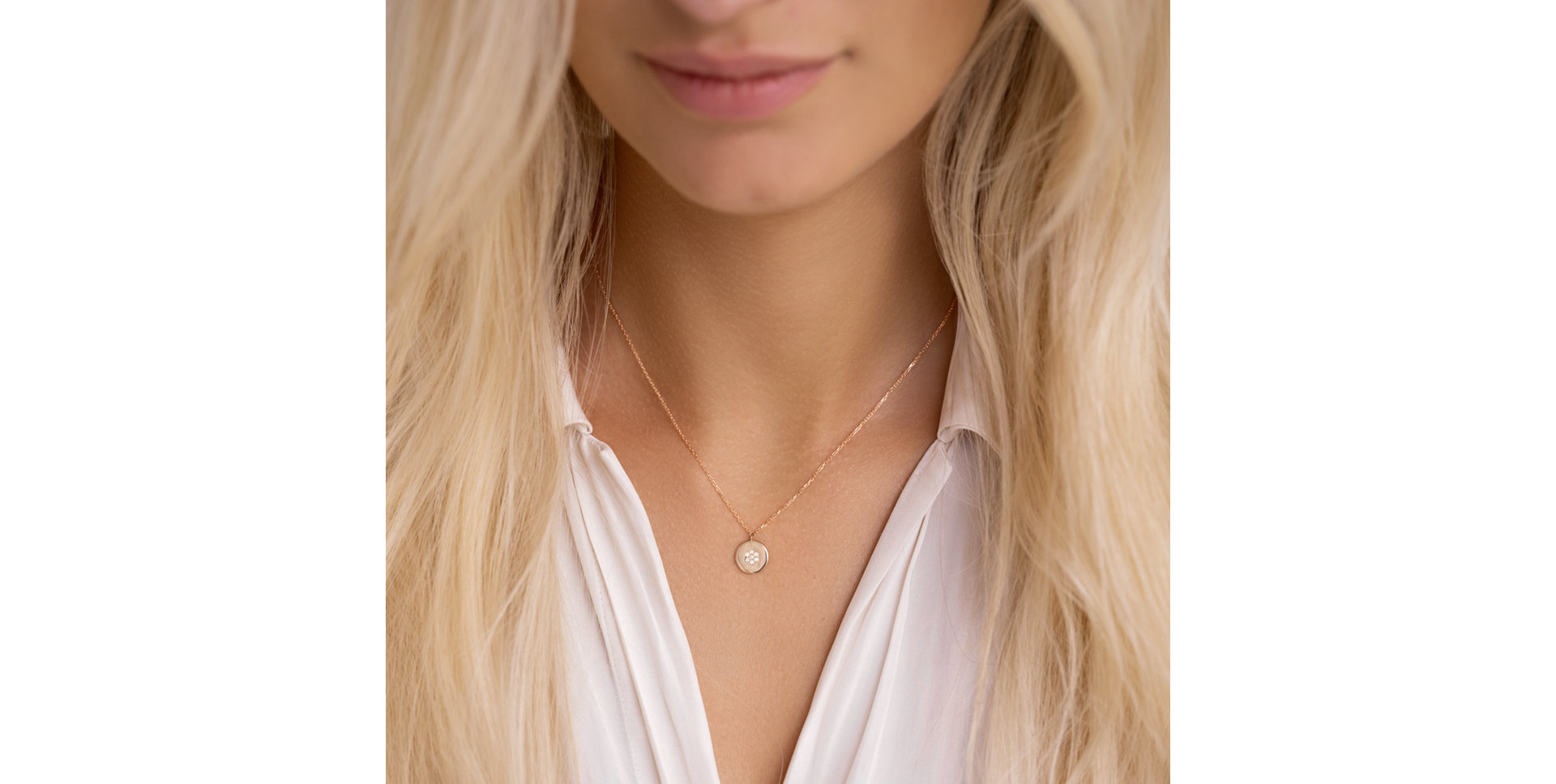 Náhrdelník s diamantmi Simple Charm