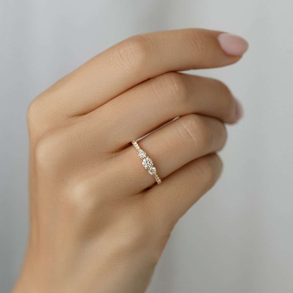 Prsteň s diamantmi Flare