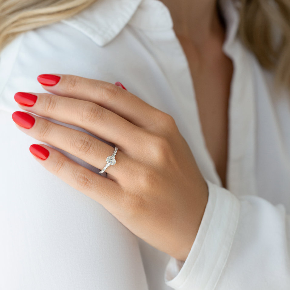 Prsteň s diamantmi Shimmering dazzle