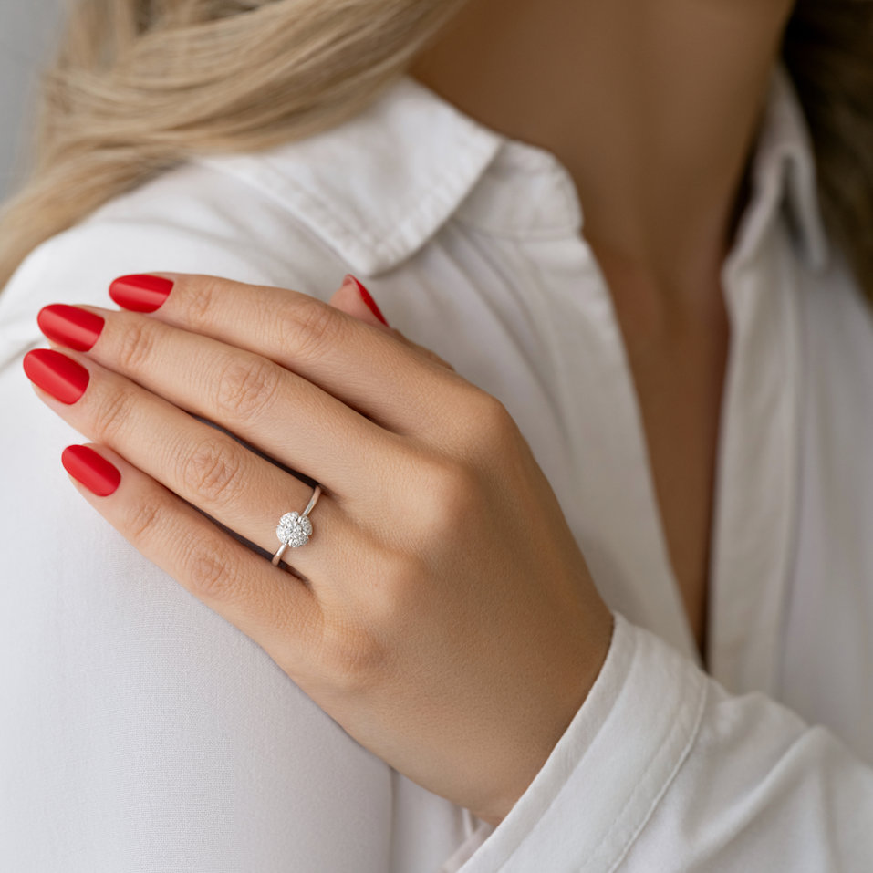 Prsteň s diamantmi Purity Petal