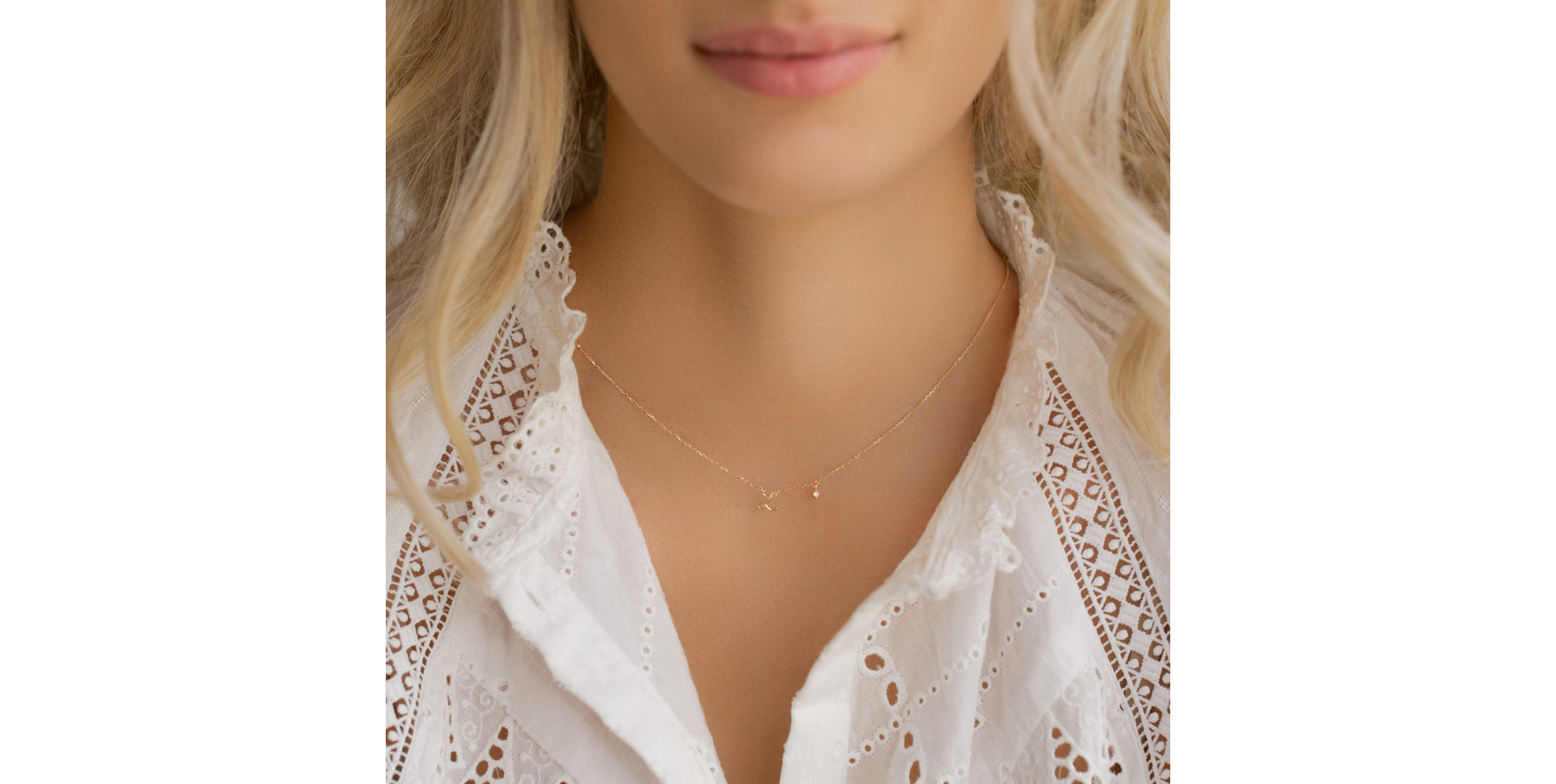 Náhrdelník s diamantom Elegance Letter