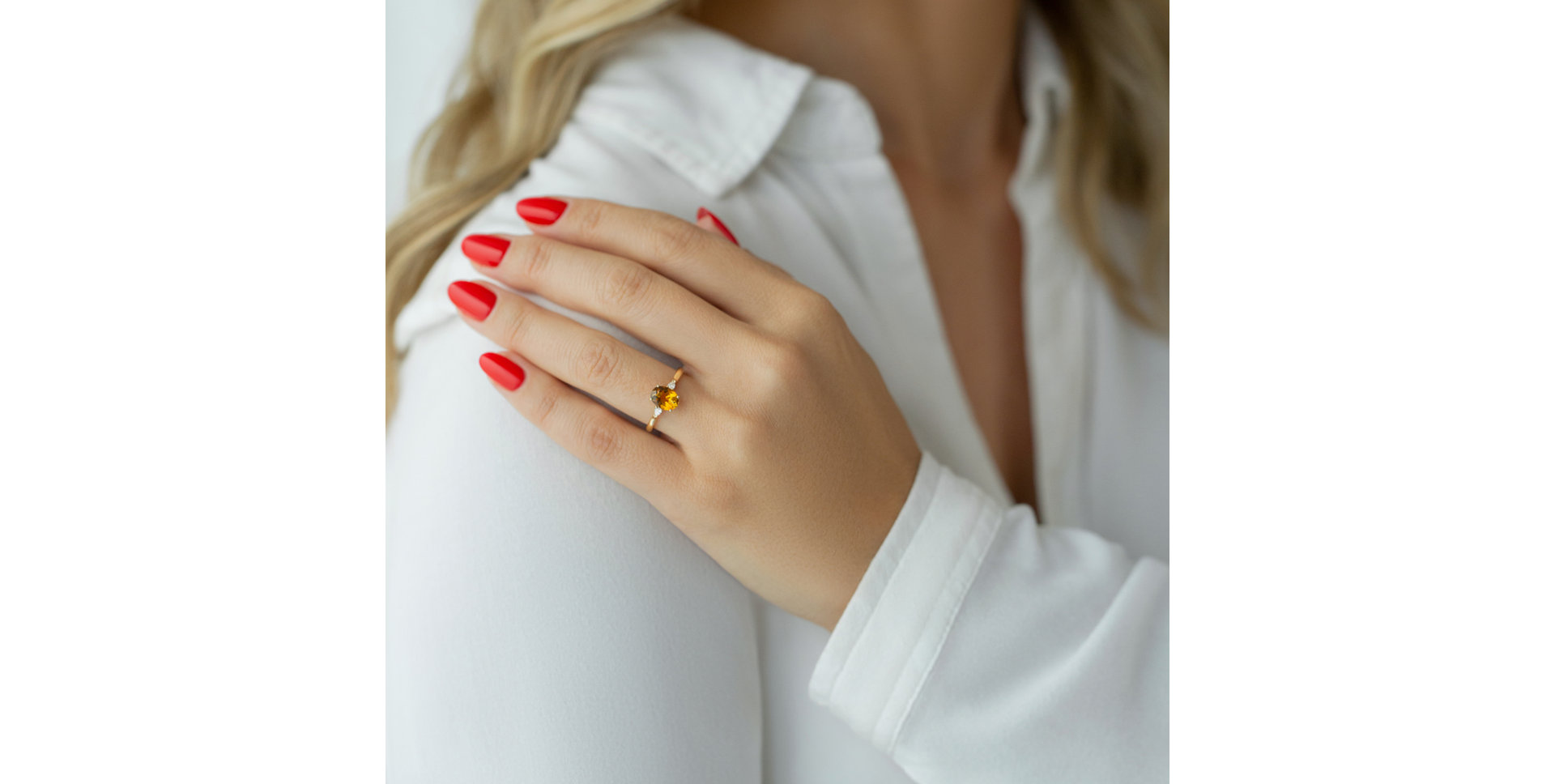 Prsteň s turmalínom s diamantmi Fiona