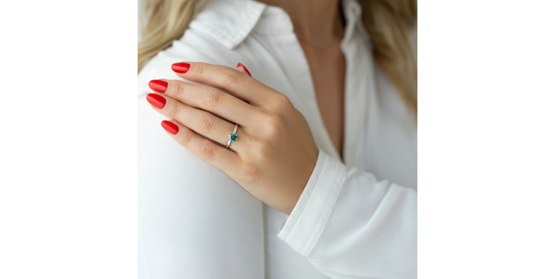 Prsteň s modrým diamantom Eternal Joy