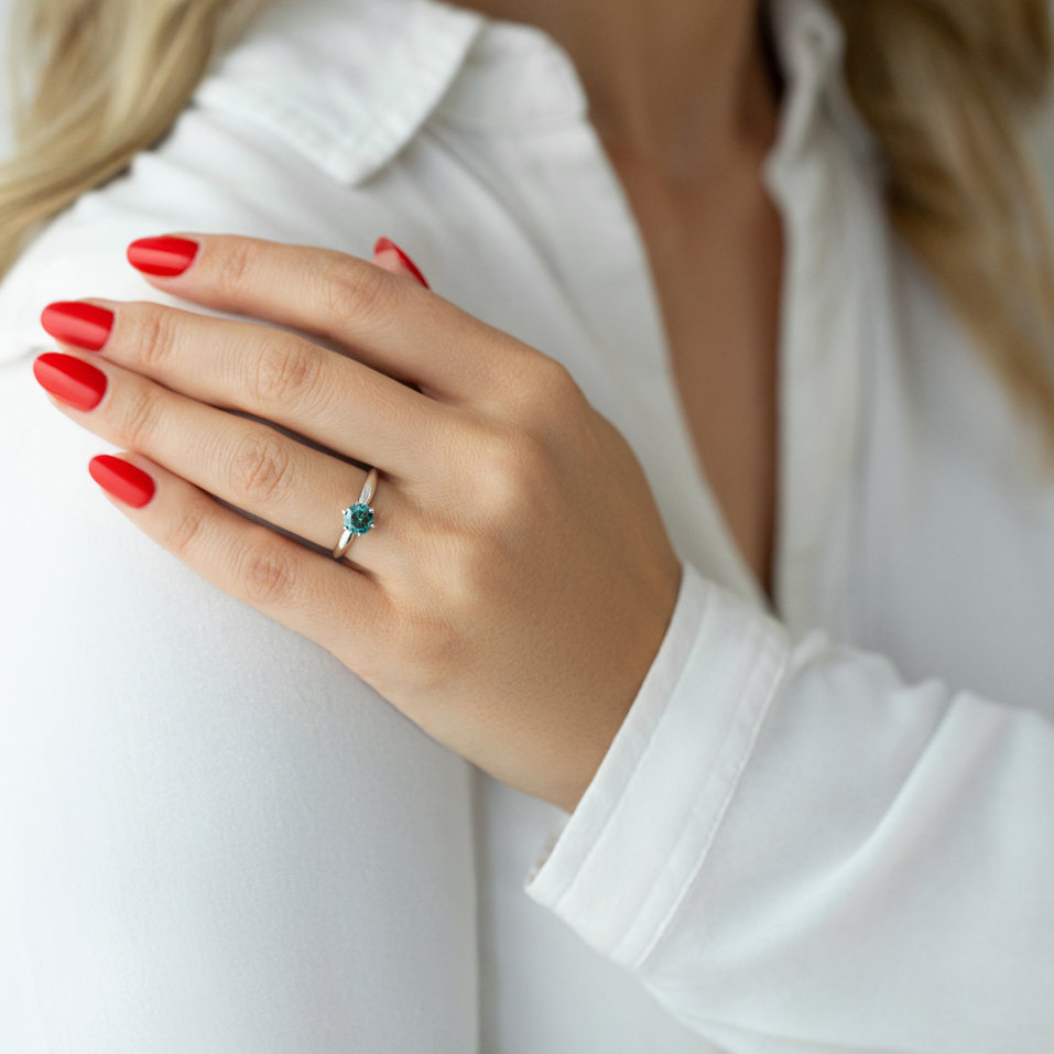 Prsteň s modrým diamantom Eternal Joy