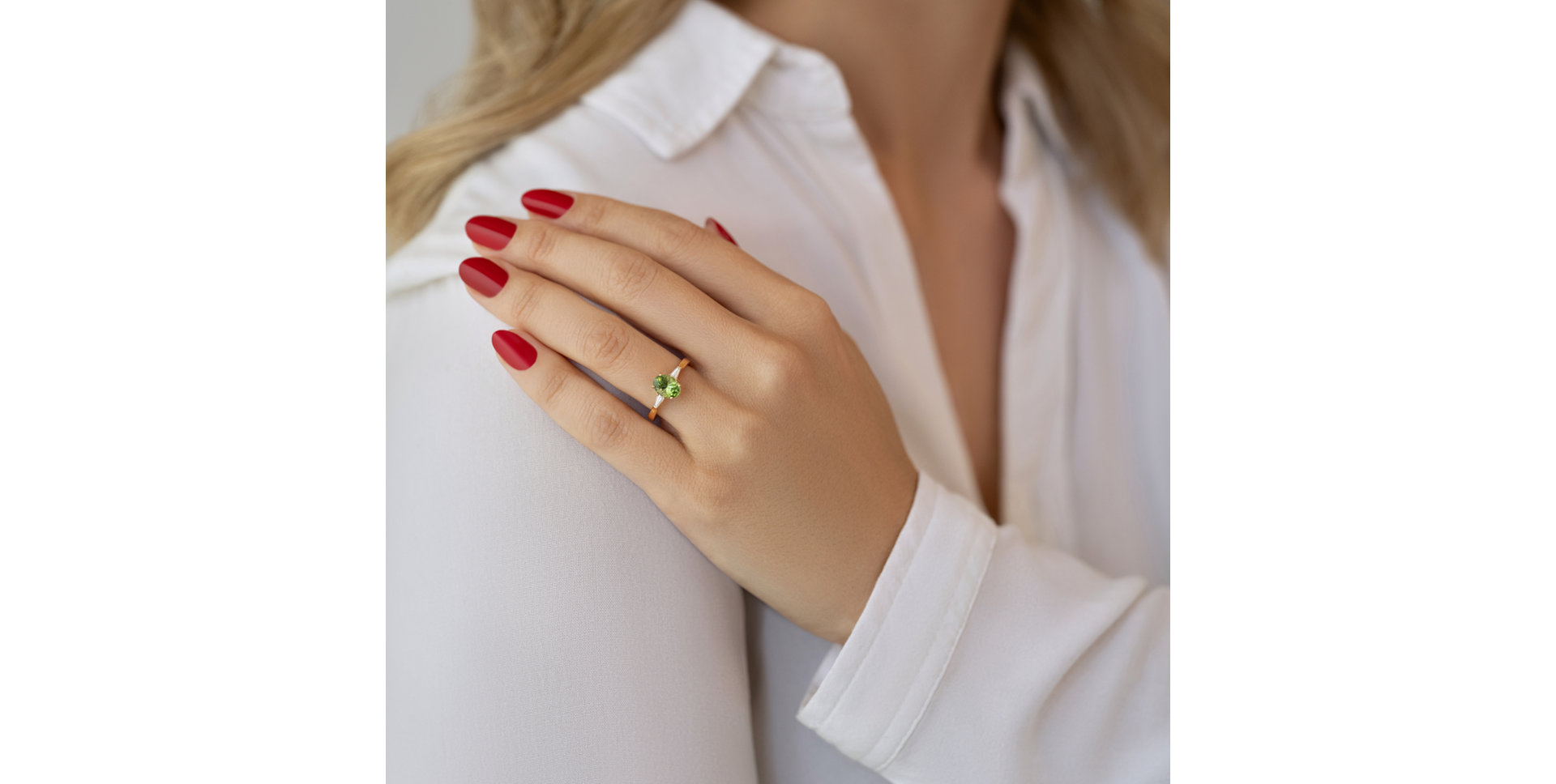 Prrsteň s turmalínom a diamantmi Mystical Shade