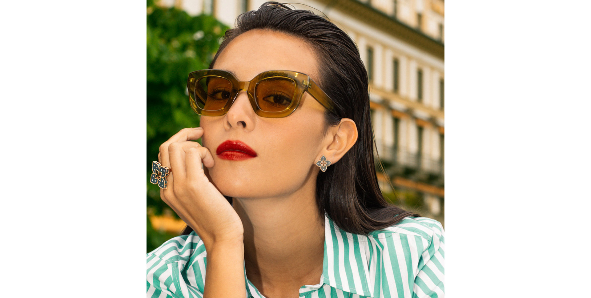 Náušnice s diamantmi a titanom Venetian Princess