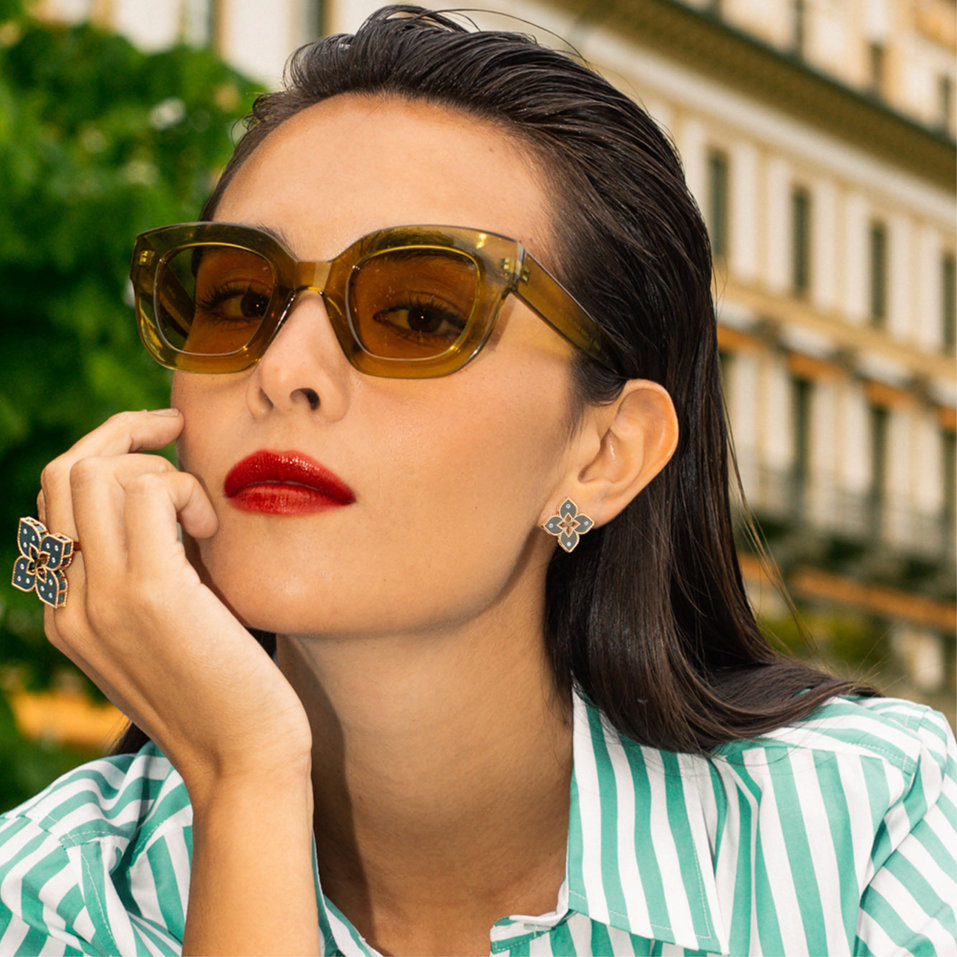 Náušnice s diamantmi a titanom Venetian Princess