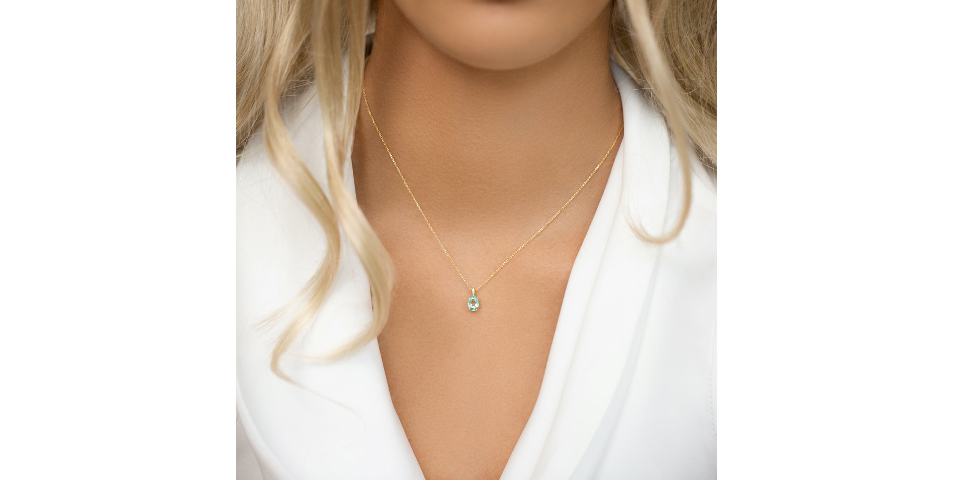 Náhrdelník s diamantmi a topásom Euphemia