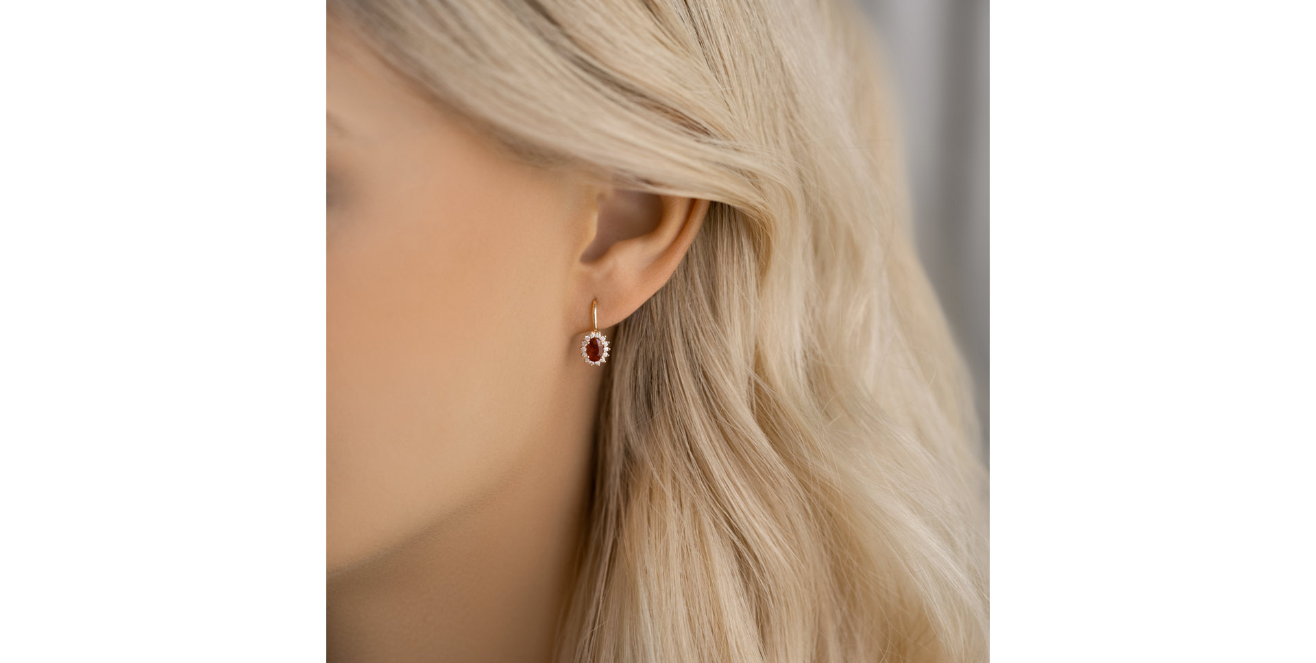 Náušnice so zafírom a diamantmi Princess Sparkle