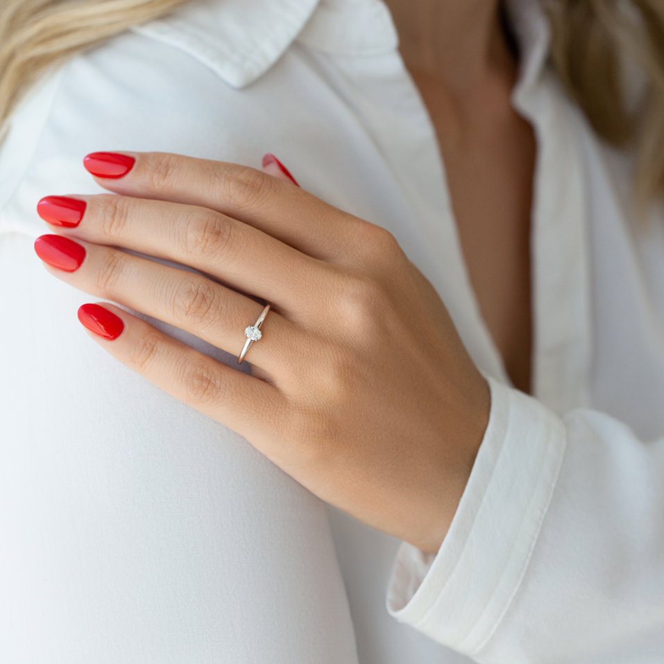 Prsteň s diamantom Promise