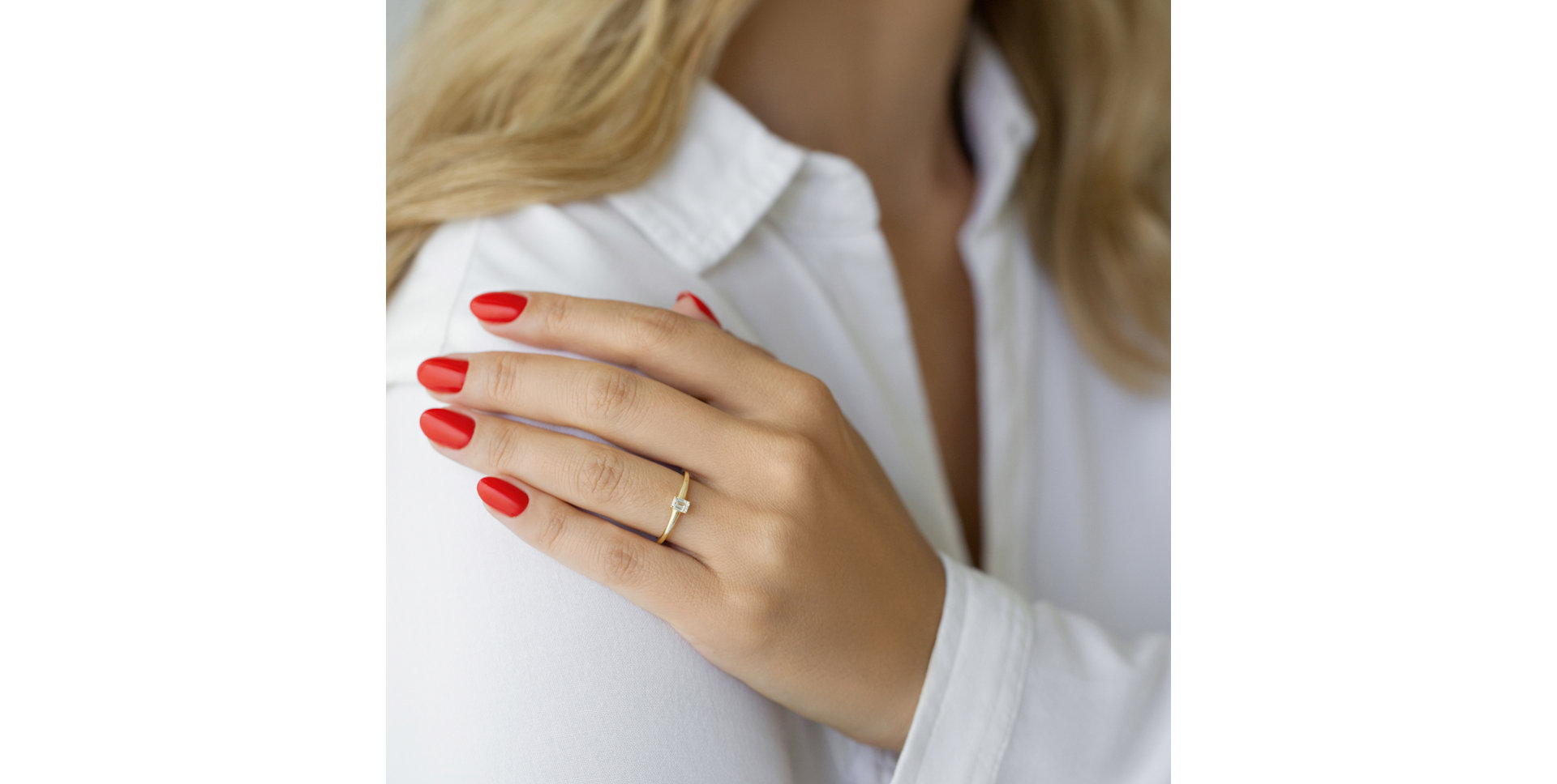 Prsteň s diamantom Gentle Delight