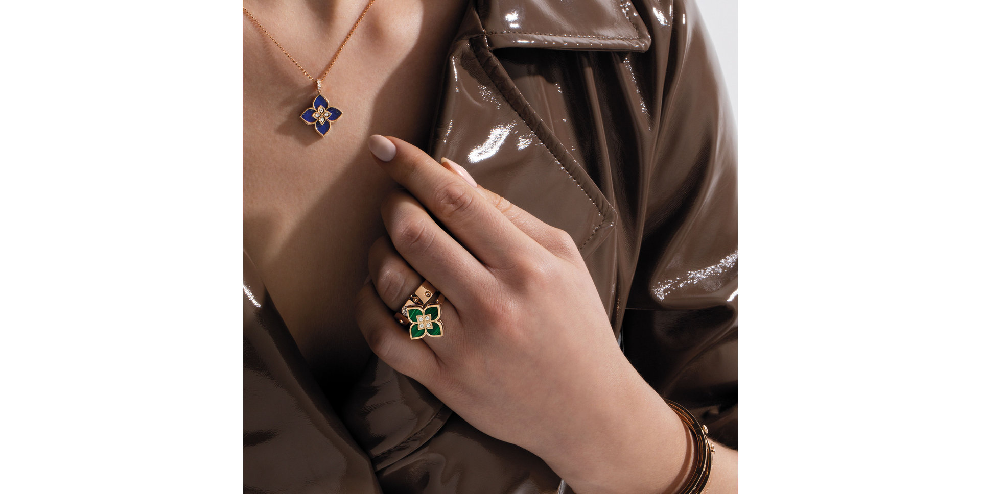 Prsteň s diamantmi a malachitom Venetian Princess