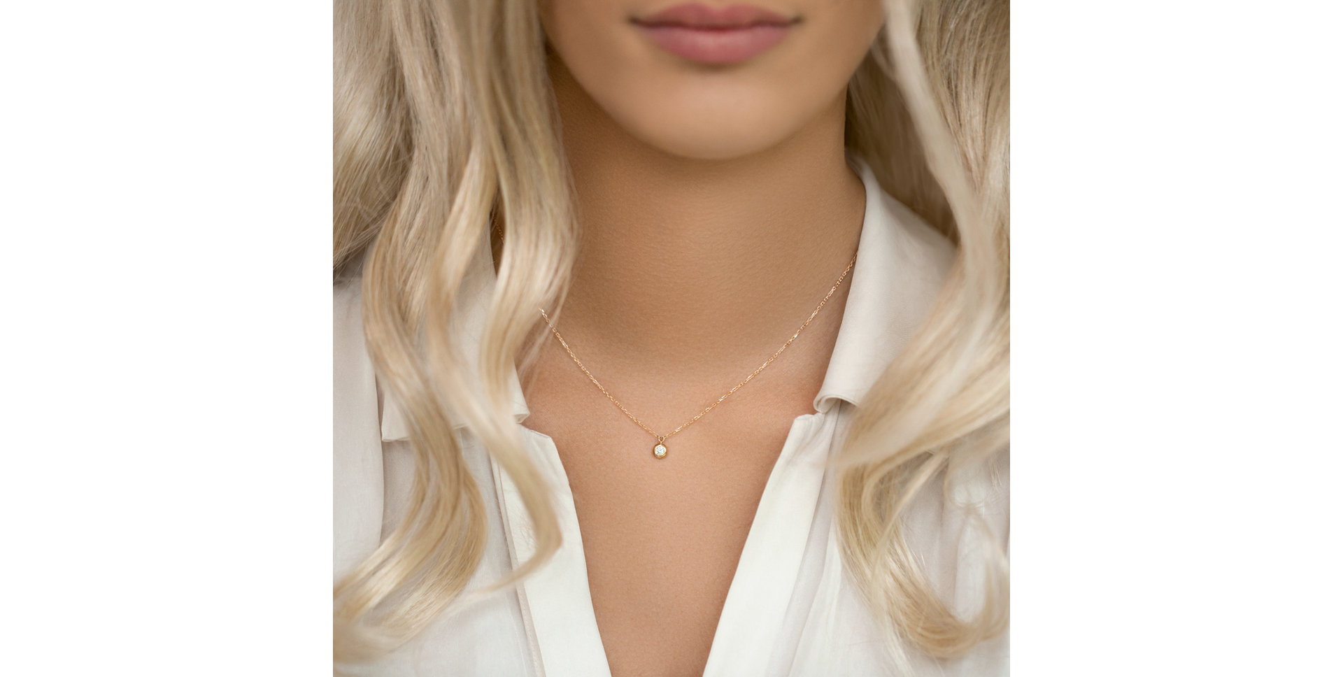 Náhrdelník s diamantom Sparkling Dots