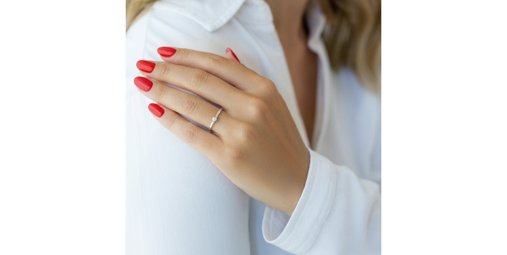 Prsteň s diamantom Classy Dot