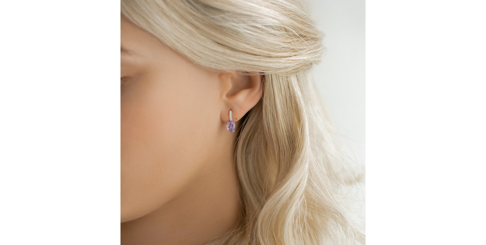 Náušnice s diamantmi a topásom Iris Elegance