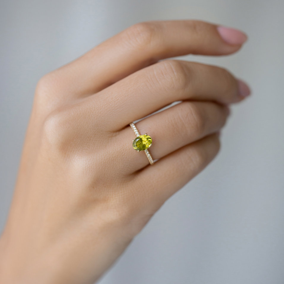 Prsteň s diamantmi a tanzanitom Touch of Spark