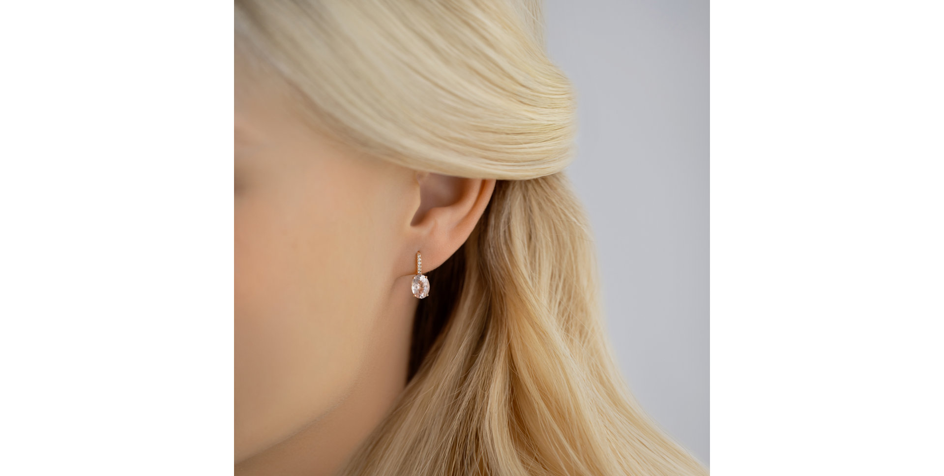 Náušnice s diamantmi a topásom Niké Elegance