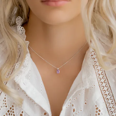 Náhrdelník s diamantmi a topásom Aurora