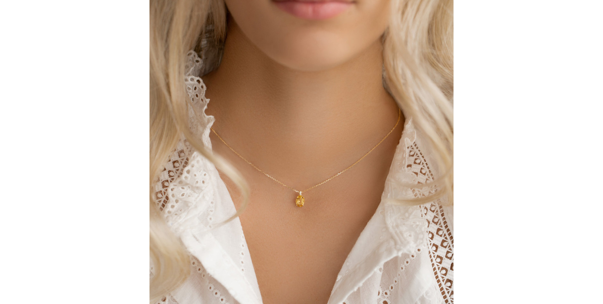 Náhrdelník s diamantmi a peridotom Aurora