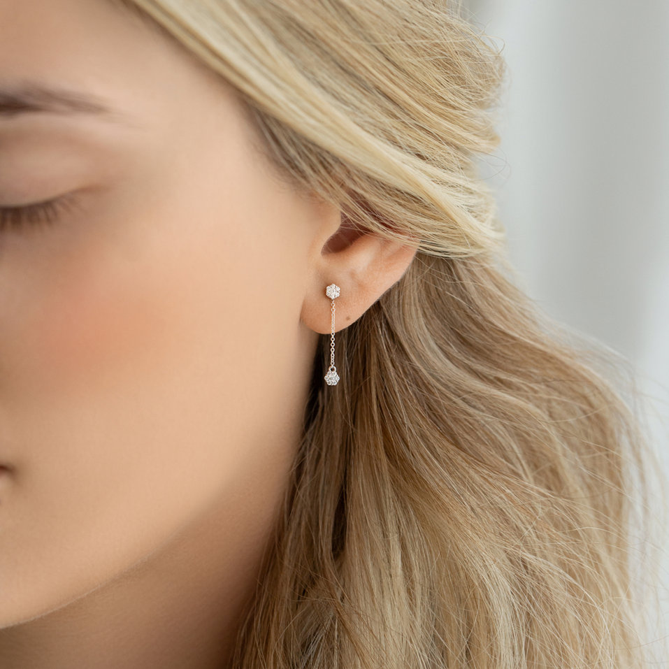 Náušnice s diamantmi Magic Flowers