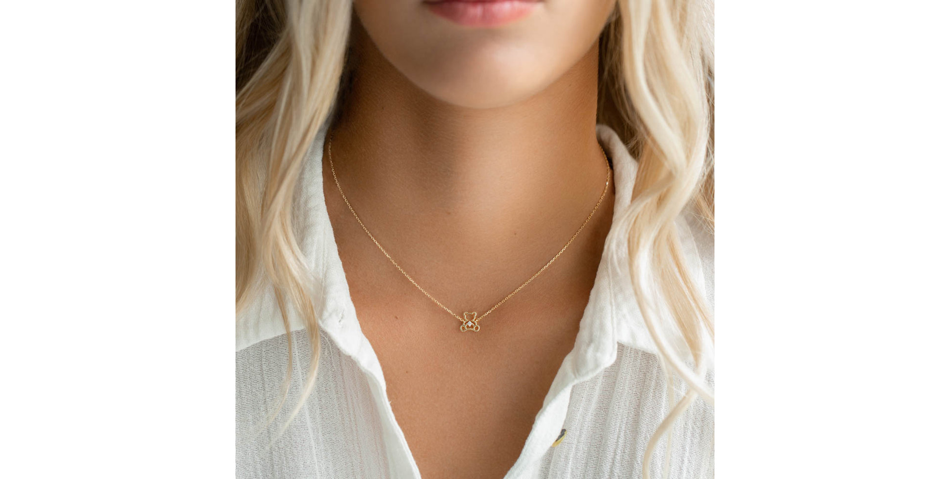 Náhrdelník s diamantem Teddy